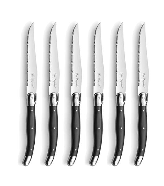 Tradition Grillknivar i trävblock 6-p Antracit