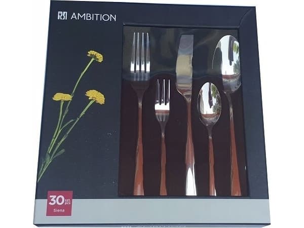 Bestickset för 6 personer Siena 30 delar presentförpackning AMBITION