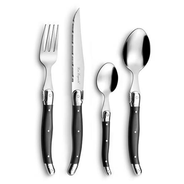 Lou Laguiole Bestickset 24 delar, Antracit - Lou Laguiole