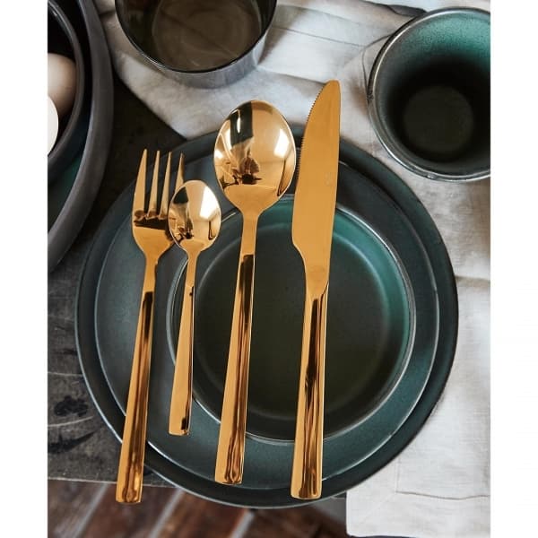 Raw Bestickset 16 Delar, Guld - Aida