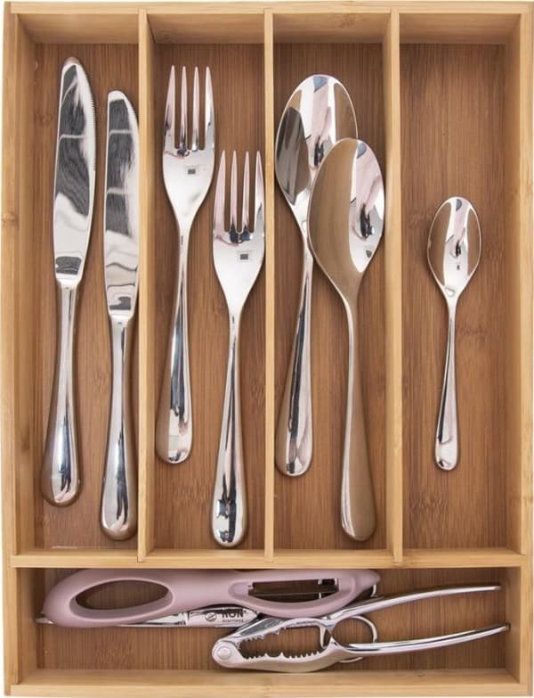 Utmerket Husholdningsinnsats / organisering for bestikkskuff BAMBOO universal