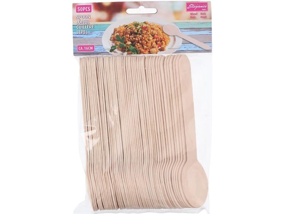 Cuisine Elegance - drewnianych łyżek 16 cm 50 szt.