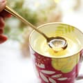 Miniatyrbild 2 av 4: 8x Dessertskedar, Blommor - Guld