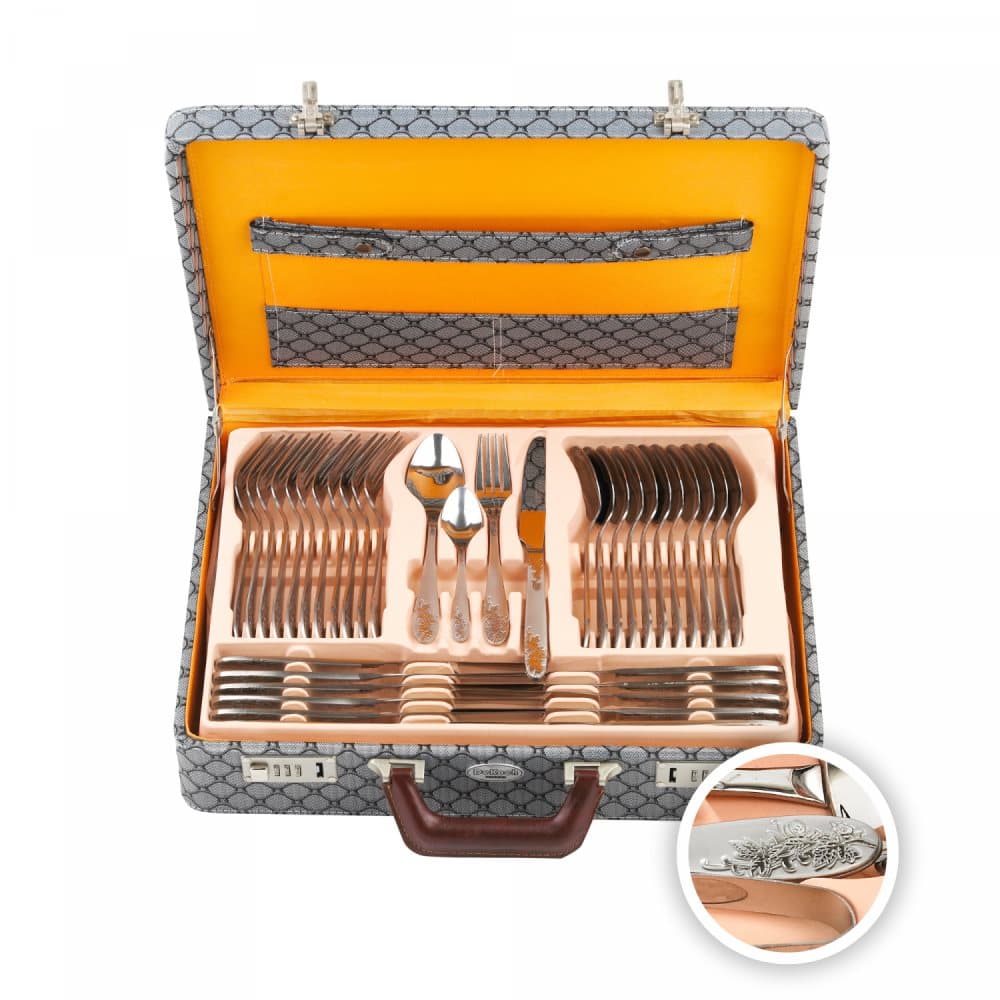 72 st Elegant Silver med resväska - Blomma