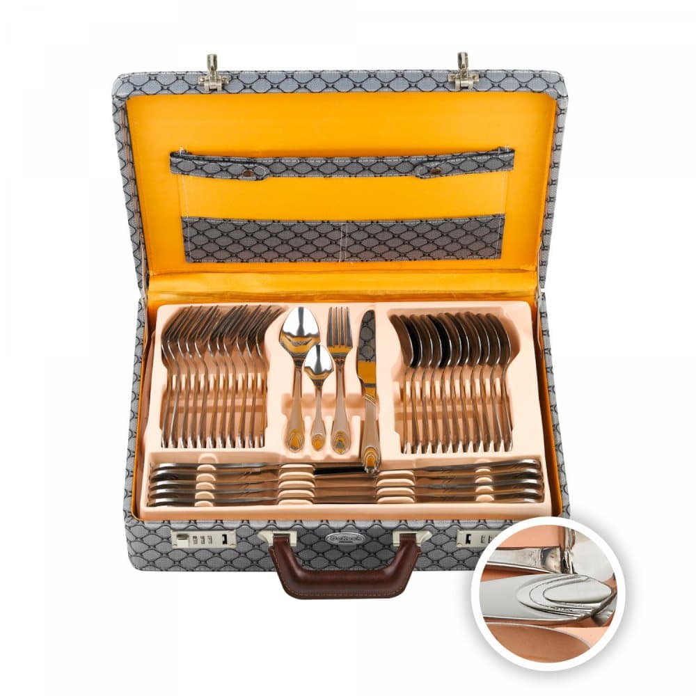 72 st Elegant Silverset med resväska - Arch