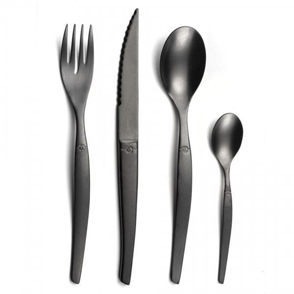 Jet Bestickset Svart, 16 Delar - Lou Laguiole