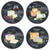 Ostar - JD DIFFUSION - WORLD OF CHEESE - 4 stycken - Porslin - Svart