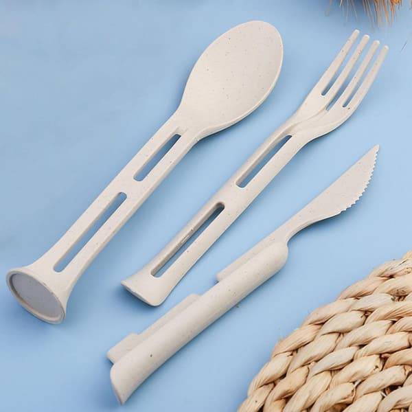 Reisebestikk, 3 stk - Beige