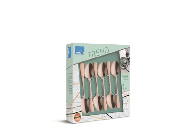 Amefa Austin 1410 - 6 Mokkalöffel in Trendbox - Kupfer
