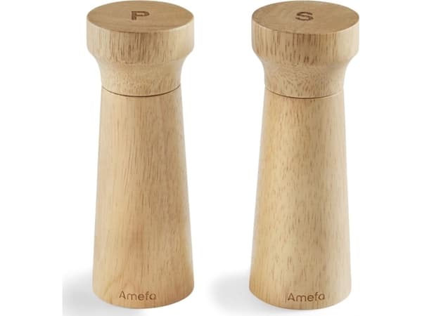 Amefa - Modern wood  -  Salt & pebber sæt -15cm- træ - in gift box