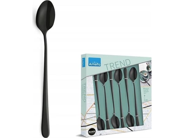 Amefa Austin 1410 - 6 Iced Teaspoons in trend box - black
