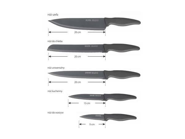 Smile Set of knives in the block Smile SNS-7 6-piece graphite