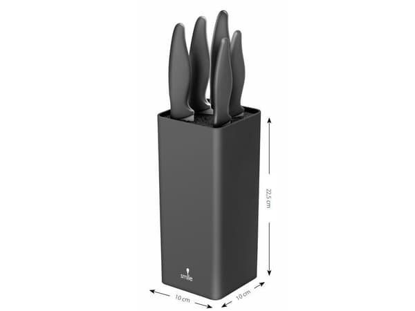Smile Set of knives in the block Smile SNS-7 6-piece graphite