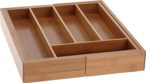 Eh Excellent Houseware Uttrekkbar bambus bestikkorganisator