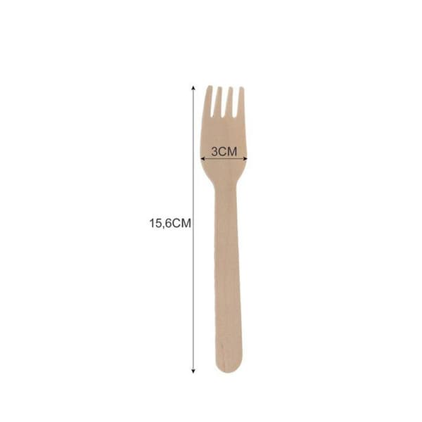 Gafler i ubleget træ - 100 stk