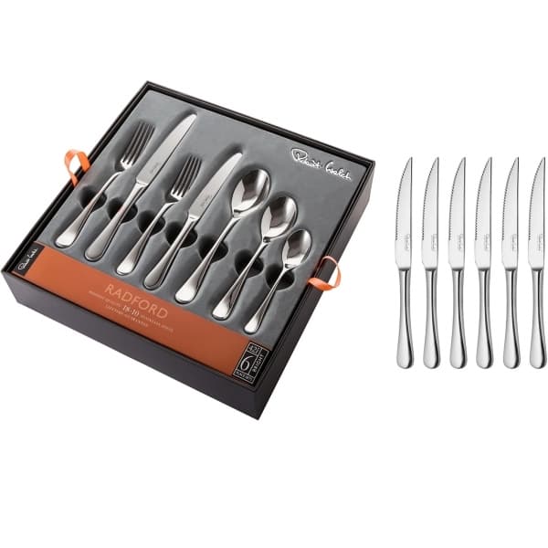 Radford Cutlery set 48 parts with 6 Steak Knives Blank - Robert Welch