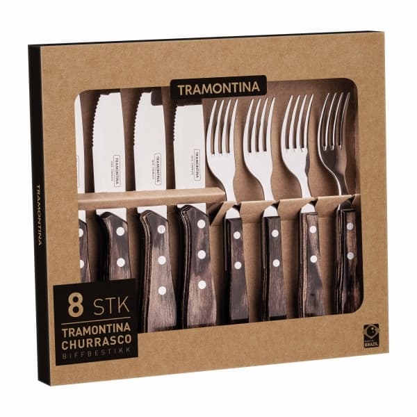 Tramontina Jumbo Barbecue Cutlery, 8-pack - Tramontina