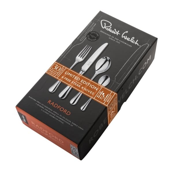 Radford Bright Cutlery Set, 24 pieces & 6 Steak Knives - Robert Welch
