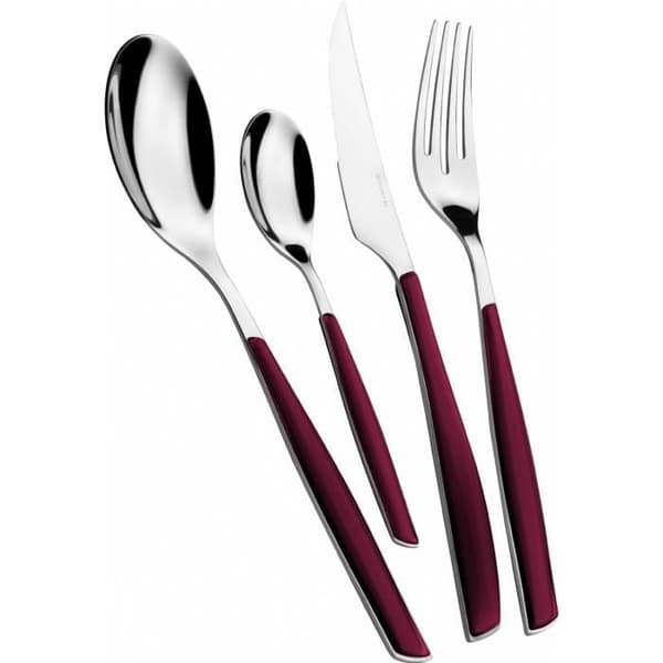 Bestickset - BUGATTI - Glamour - Mörkröd - 24 delar