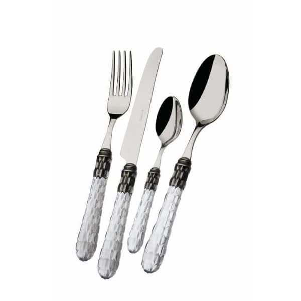 Bestickset - Bugatti - Antik silver - 24 delar - Rostfritt stål 18/10 - Diskmaskinskompatibel