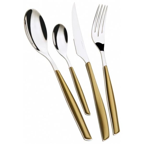 Bestickset - BUGATTI - Glamour - 24 delar - Rostfritt stål 18/10 - Handtag i guld
