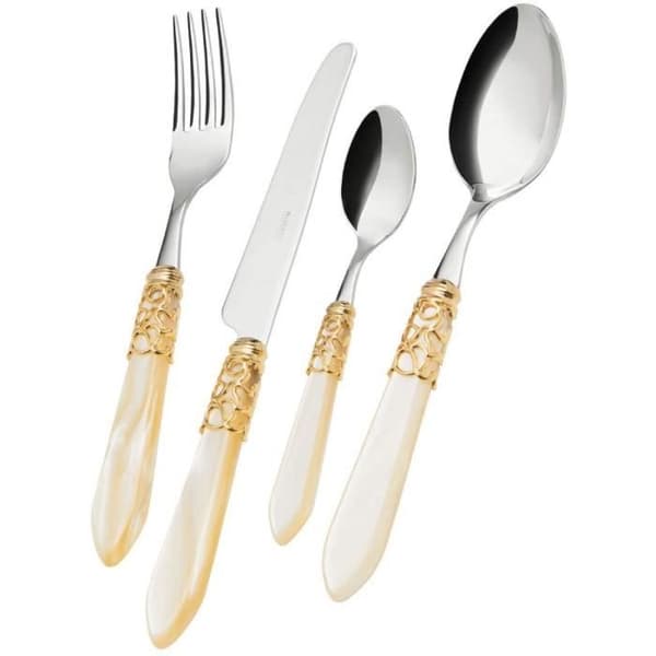 Virole - Casa Bugatti - MLDAM-S6050 - 24 delar - Elfenben - Guld