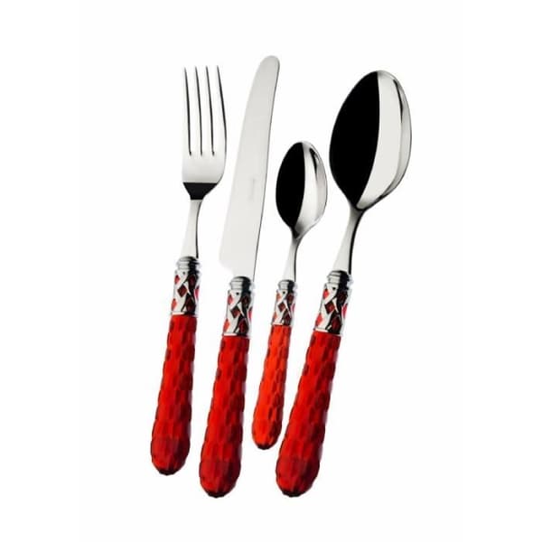 Bestickeset - Maison Bugatti - Bohemia - 24 delar - Röd - Rostfritt stål 18/10