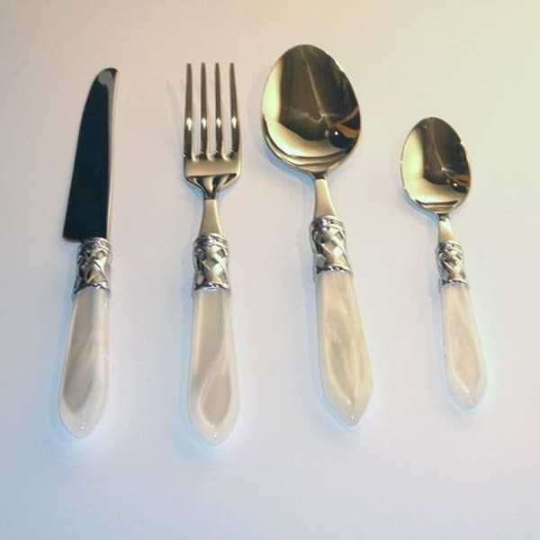 24 Bestickset Aladdin White BUGATTI