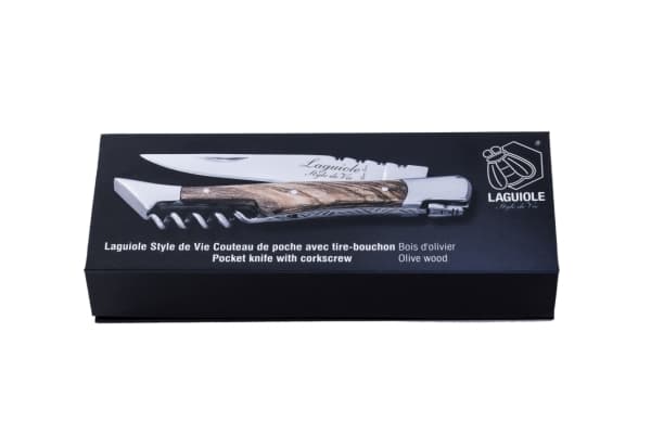 LAGUIOLE Pocket knife with corkscrew Laguiole Olive SdV