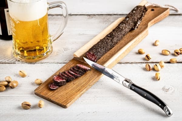 LAGUIOLE Sausage Serving board with Knife Laguiole SET 2 SdV