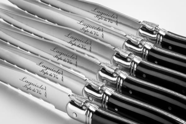 Laguiole Stekknivar svarta - 6 st