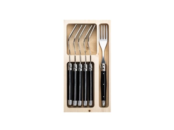 Haarukat Laguiole Black SET 6 SdV