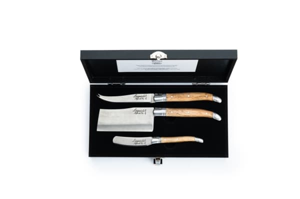 Cheese knives Laguiole Oak Wood Stonewash SET 3 SdV