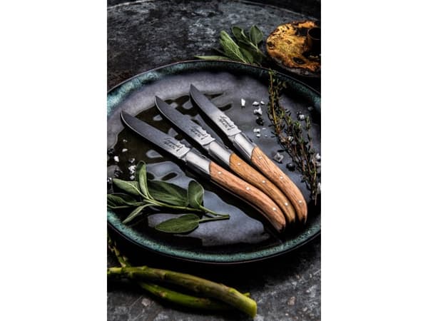 LAGUIOLE Steak knives Laguiole Oak Wood Stonewash SET 6 SdV