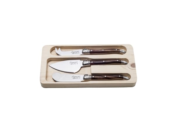 LAGUIOLE Cheese knives Laguiole Dark Wood SET 3 SdV