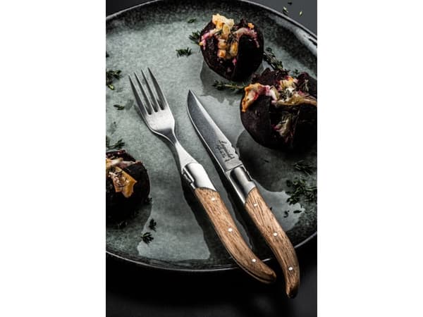 LAGUIOLE Gafflar Laguiole Oak Wood Stonewash SET 6 SdV
