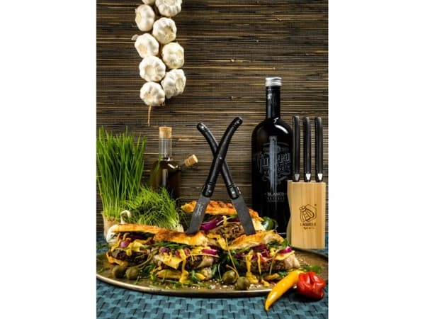 Steak knives Laguiole Black Stonewash SET 6 SdV