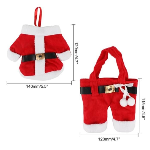 6st Snowman Christmas Bestick Cover Cover Kläder Sked Kniv Gaffel Julklappsdekoration