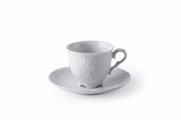 Komplett service - Excelsa bordsservering - 64545 - Elisa Rococo Set med 6 kaffekoppar med fat, porslin