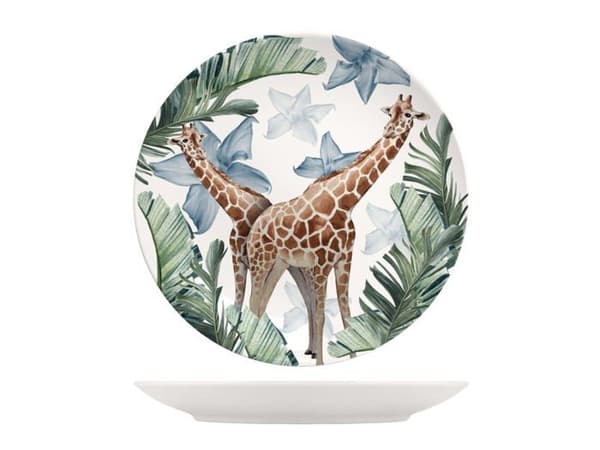 Komplett service - H-h bordsservering - 0129501 - set 6 piatti piani exotic in new benporslin avorio decorato cm 26