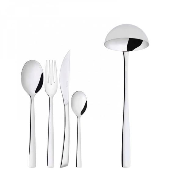 Ménagère 49 Delar - CAPRERA - Rostfritt Stål 18/10 - Ergonomisk - Diskmaskin Kompatibel