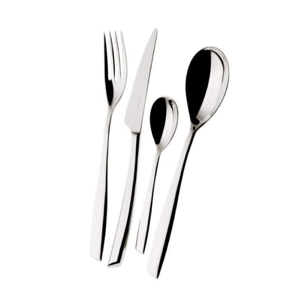 24-delat bestickset - Bugatti - RIVIERA - 18/10 rostfritt stål - Silver - Tål diskmaskin