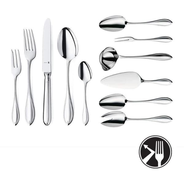 WMF set med 66 bestickset, rostfritt stål, silver, 49 x 39 x 10 cm - 1119006341
