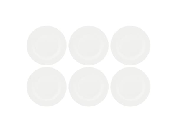Set of 6 Essenziale dinner plates - White, 27 cm