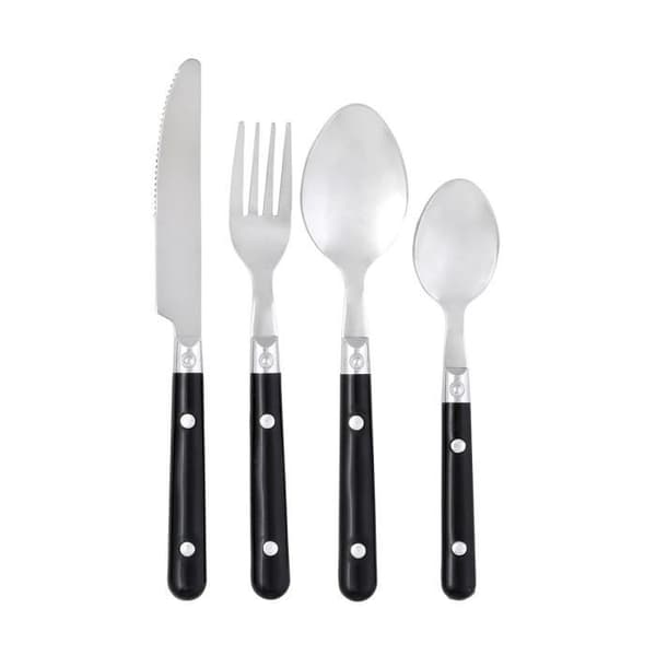 GIMEL 24-delat bestickset svart