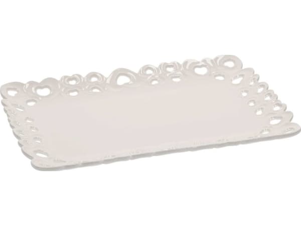 La Porcellana Bianca Dekorert serveringsbrett Valentino - Baltas, 27 x 19 cm