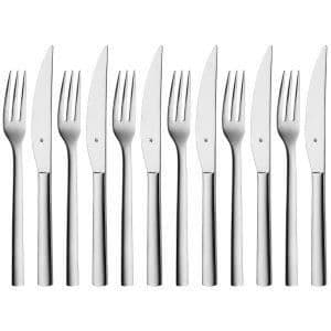 Steakbestick - WMF - Set 12 delar - Cromargan - Rostfritt stål 18/10 - Diskmaskinskompatibel