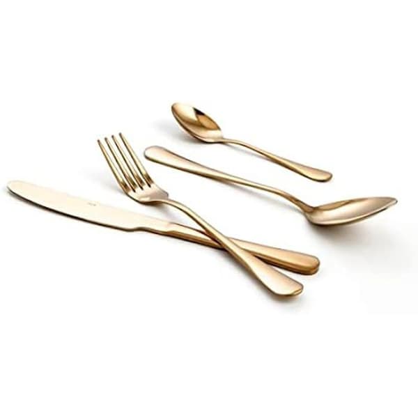 Bestick - QUID - Set med 24 - Guld - Rostfritt stål - Blank finish