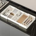 Miniatyrbild 1 av 6: Justerbar besticklåda i off-white för flexibel förvaring