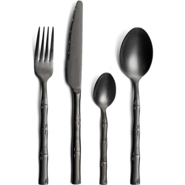 Ménagère - AMEFA - Karma - 16 delar - Inox - Matt svart - Diskmaskin vänlig